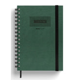 AGENDA SEMANAL A5 ESPIRAL DOBLE NEGRA 12 MESES COLOUR GREEN | MAKENOTES